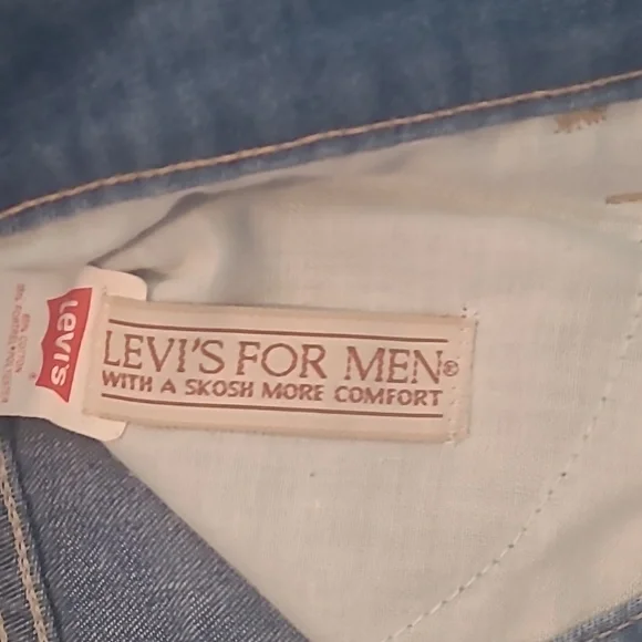 VINTAGE 80s LEVIS JEANS ORANGE TAB A SKOSH MORE COMFORT JEANS 38x32 - Picture 4 of 9